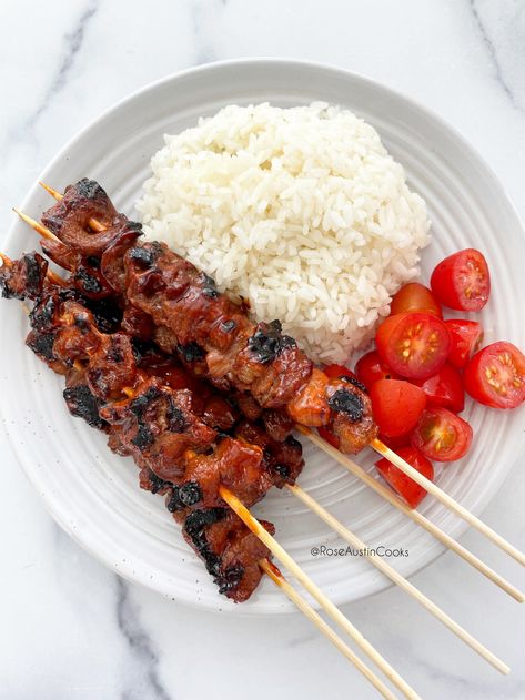 Bbq Pork Skewers, Filipino Pork Bbq, Filipino Bbq, Banana Ketchup, Pork Bites, Asian Bbq, Welcome To My Kitchen, Pork Skewers, Bbq Skewers