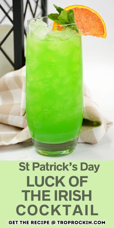 St. Patrick's Day Cocktails: Luck of the Irish St Patricks Day Batch Cocktail, Irish Cocktails, Green Cocktails, Batch Cocktails, Green Cocktail, Festive Drinks, Irish Whiskey, Easy Cocktails, Luck Of The Irish