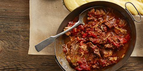 Pork and Peppers Ragu - serve with Savory Mushroom Medley w/Thyme, Creamiest Cornmeal Polenta, Garlicky Beans & Greens Pork Ragout, Pappardelle Pasta Recipe, Pork Ragu, Pappardelle Pasta, Date Night Recipes, Pork Dishes, Pork Ribs, Pasta Recipe, Food Network