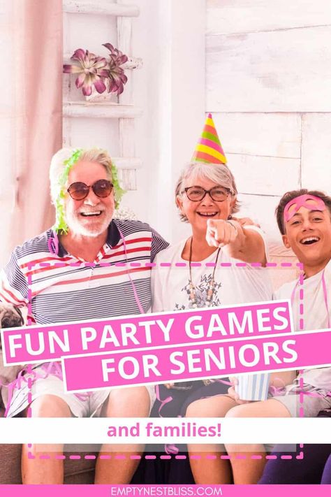 20 Fun Party Games For Seniors (And All Ages) To Enjoy - Empty Nest Bliss Party Games For Seniors, Games For Senior Citizens, Party Games To Play, Games For Seniors, Easy Party Games, Lady Games, Dinner Party Games, Senior Games, Event Games