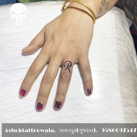 TashanTattoo
AshokTattooWala
S.20. Tirupati plaza
Opp. New bus stand
Near gd modi collage
Palanpur (gujrat)
9586697547
9687533310 R Letter Tattoo Design, Letter Tattoo On Finger, R Tattoo Letter, On Finger Tattoo, Cursive R, Letter R Tattoo, Tattoo On Finger, Tattoos Lion, R Letter