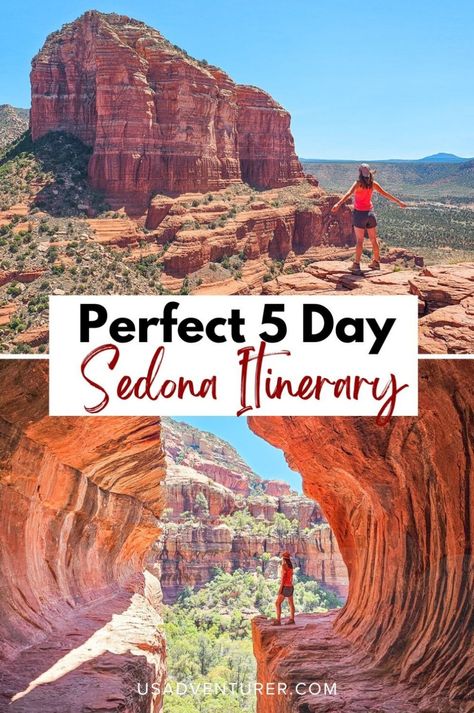 Plan your Arizona road trip with our 5 day Sedona itinerary! Packed with trails, jeep tours, and stunning viewpoints, this guide is a must for Arizona hiking enthusiasts. Explore hidden gems, state parks, and must-see places in one of the most beautiful US destinations. Add Sedona to your Arizona bucket list and Southwest travel plans for an unforgettable adventure that belongs on your USA bucket list. Sedona Wineries, Sedona Itinerary, Sedona Arizona Travel, Sedona Hikes, Arizona Bucket List, Arizona Travel Guide, Arizona Aesthetic, Sedona Travel, Southwest Travel