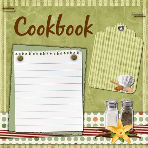 Scrapbook Cookbook, Ide Scrapbook, Scrapbook Recipe, Scrapbook Recipe Book, Recipe Book Covers, Recipe Album, Diy Cookbook, Family Recipe Book, Homemade Cookbook