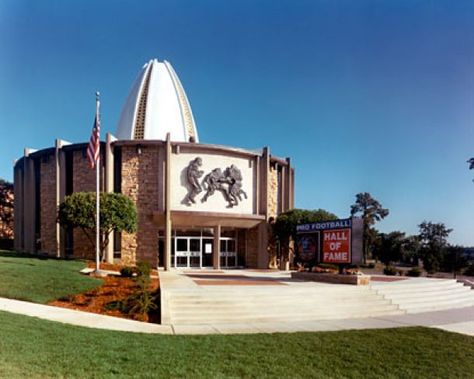 Another reason the Pro Football Hall of Fame is in Canton is the Canton Bulldogs pro football team were around before the NFL was created leaving the earliest mark on the game as an organized sport. Description from destination360.com. I searched for this on bing.com/images Ohio Buckeye Tree, Fall Weekend Getaway, Nfl Hall Of Fame, Canton Ohio, Travertine Floors, Homemade Pastries, Stucco Walls, Football Hall Of Fame, Hampton Inn