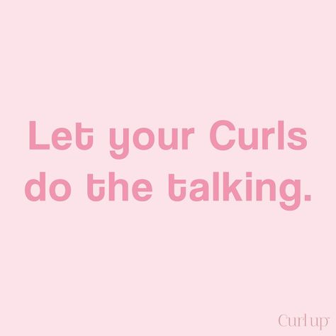 Curly Haircare Aesthetics, Haircare Curly Aesthetic, Pink Hair Quotes, Curly Hair Care Aesthetic, Curly Hair Captions, Curls Quotes, Curly Quotes, Hair Affirmations, Curly Salon