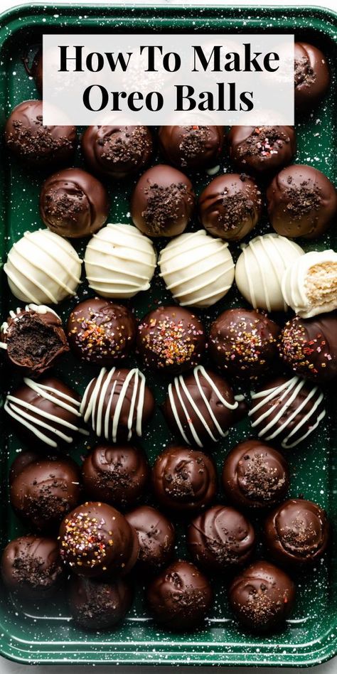 Let me teach you the best way to make easy Oreo balls (truffles). You need just 3–4 ingredients, and there's no baking. You'll love them! #winterdesserts #dessertrecipes #easydesserts How To Make Chocolate Truffles, Dipped Oreos How To Make, Easy Truffles No Bake 3 Ingredients, Easy Chocolate Truffles 3 Ingredients, Holiday Oreo Truffles, Easy Desserts To Make At Home, Chocolate Oreo Balls, Easy Oreo Truffles 3 Ingredients, Oreo Balls Recipe 3 Ingredients