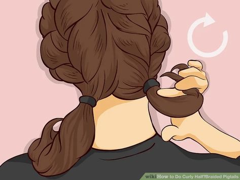 Half Braided Pigtails, Half Braided Hairstyles, Braided Pigtails, Half Braid, Pigtail Braids, Beautiful Curls, Trendy Chic, French Braid, Cute Hairstyles