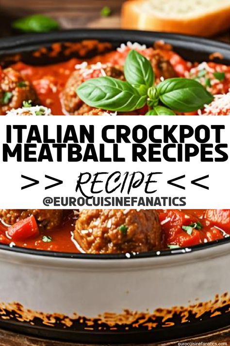 Uncover 10 mouthwatering Italian-style crockpot meatball recipes that will elevate your dinner experience—your taste buds will thank you for it!
 #europeancuisine #authentic #european #cuisine #italianfood #frenchfood #greekfood #homecooking #authenticrecipes #recipes Crockpot Meatballs Recipe, Frozen Meatballs Crockpot Marinara, Frozen Italian Meatballs Crockpot, Crockpot Meatballs Italian, Crockpot Meatball Recipes, Italian Meatball Recipes, Frozen Meatballs Crockpot, Crockpot Meatball, Frozen Italian Meatballs