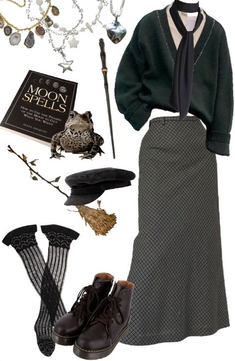 Slytherin Sweater Outfit, Hogwarts Teacher Outfits, Hp Outfits, Hogwarts Fashion, Slytherin Outfit Casual, Hogwarts Outfits Aesthetic, Harry Potter Inspired Outfits, Gryffindor Outfit, Slytherin Outfit