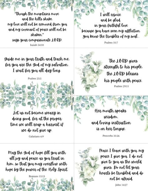 Free Printable Bible Verse Cards for Women Blessing Cards Free Printable, Printable Scripture Verses, Bible Cards Printable, Bible Printables For Women, Bible Verse Bookmarks Printable, Verses For Christmas Cards Free Printable, Free Printable Bible Verse Bookmarks, Bible Verse Printables Free, Bible Journal Printables