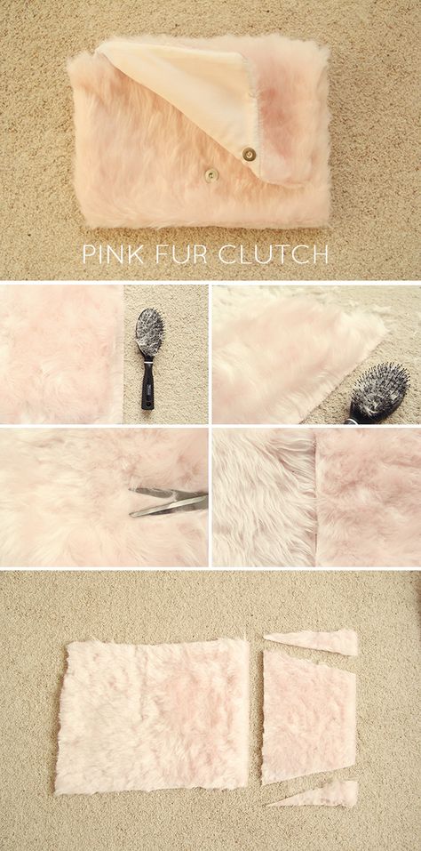 DIY// Pink Teddy Fur Clutch Bag | Fall For DIY Fur Bag Diy, Pink Fur Bag, Diy Winter Clothes, Fur Clutch Bag, Best Leather Wallet, Fur Clutch, Faux Fur Purse, Faux Fur Bag, Diy Clutch