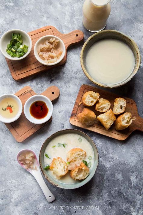 Taiwanese Savory Soy Milk Soup (Xian Dou Jiang) Asian Stew, Breakfast Asian, Asian Brunch, Instant Pot Asian, Food For Work, Milk Soup, Asian Breakfast, Dim Sum Recipes, Asian Side Dishes