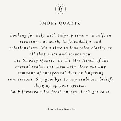 According to our crystal guru @iam.emmalucy, if you're looking to smarten up your act, then 'Smoky Quartz is the @mrshinchhome of the crystal realm'! Try keeping a piece close this week and see if you can bring in some fresh energy. For more advice on how crystals could give you a boost, click the link in bio today Smoky Quartz Meaning, Topaz Meaning, Quartz Meaning, Smoky Topaz, Smokey Quartz, Smoky Quartz, Click The Link, Topaz, Link In Bio