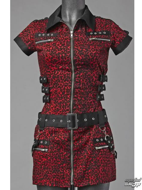 Black Goth Outfits, Black Goth, Red Leopard, New Rock, Alt Fashion, Mall Goth, Goth Outfits, Alternative Outfits, Leather Outfit