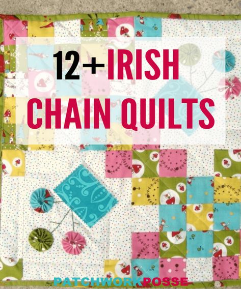 Free Irish Chain Quilt Patterns - Find inspiration & tutorials to make your own irish chain quilt. Great for any level of quilter, scraps and quick quilts! The irish chain was really one of the Irish Chain Quilt Pattern Free, Chain Quilt Patterns, Double Irish Chain Quilt Pattern, Irish Quilts, Sew A Pillowcase, Irish Quilt Patterns, Double Irish Chain Quilt, Irish Chain Quilt Pattern, Irish Quilt