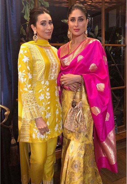 kareena kapoor, karisma kapoor also took blessings of Ganpathi bapa at Ambani residence Kapoor Sisters, Sharara Designs, Diwali Outfits, Indian Designer Suits, Salwar Kamiz, Party Wear Indian Dresses, Kareena Kapoor, Indian Wedding Outfits, Ganesh Chaturthi