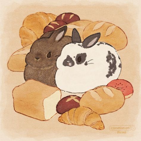 Until The Very End, Bunny Pictures, Bunny Art, Cute Doodles Drawings, Dessin Adorable, Cute Little Drawings, Cute Animal Drawings, Kawaii Art, An Animal