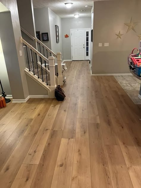 Lowes Lvp Flooring, Modern Lvp Flooring, Medium Brown Flooring, Coretec Cairo Oak, Cairo Oak, Kids Bedroom Flooring, Wood Look Tile Floor, Cottage House Interior, Wood Floor Colors