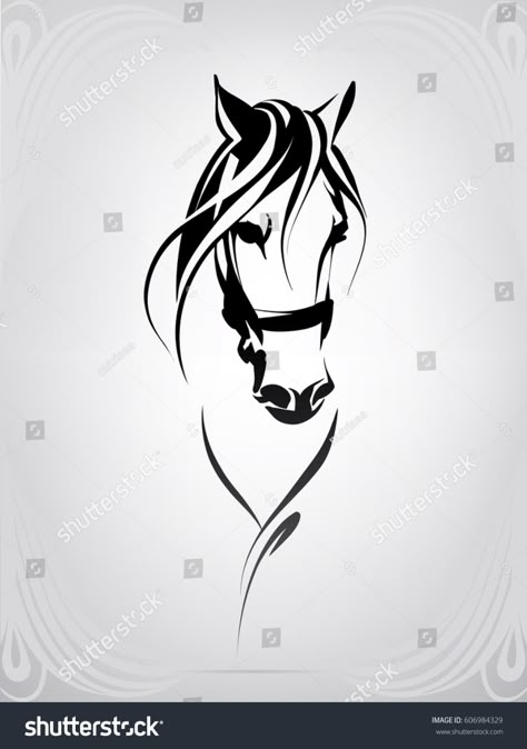 Horse Stencil, Horse Tattoo Design, Beach Stuff, Horse Silhouette, Vector Silhouette, Horse Tattoo, Wood Burning Patterns, Diy Tattoo, Horse Drawings