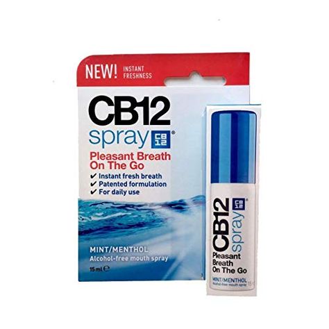 CB12 Spray, 15 ml CB12 Causes Of Bad Breath, Mouth Spray, Breath Spray, Temporary Tooth, Spray Can, Chewing Gum, Mouthwash, Alcohol Free, The Go