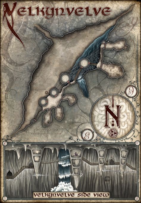 velkynvelve-player-version Out Of The Abyss, Fantasy City Map, Tabletop Rpg Maps, Pathfinder Rpg, Rpg Map, Forgotten Realms, Dungeon Maps, D D Maps, The Abyss