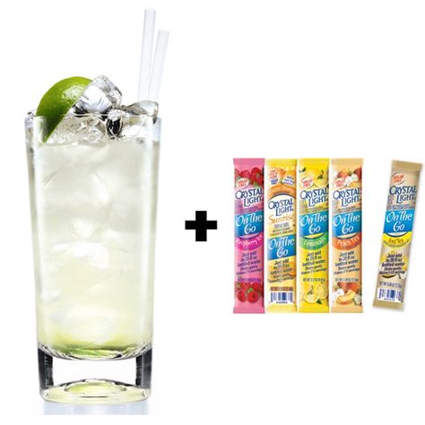 Crystal Light Cocktail Crystal Light Alcoholic Drinks, Crystal Light Cocktails, Light Alcoholic Drinks, Light Cocktail Recipes, Crystal Light Drinks, Alcoholic Drinks Vodka, Light Cocktails, Lemon Soda, Vodka Soda