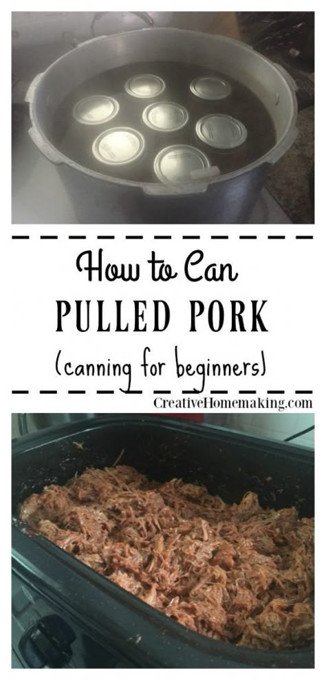 Canning Pulled Pork, Pressure Canning Meat, Canning For Beginners, Slow Cooked Pulled Pork, Pressure Canning Recipes, Home Canning Recipes, Canning Food Preservation, Canned Food Storage, Canning Tips