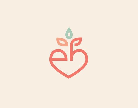 Heart Logo Design Ideas, Nutritionist Logo Design, Nutritionist Logo, Eco Logo Design, A Drop Of Water, Plant Logos, Brain Logo, Live Life Happy, Logo Heart