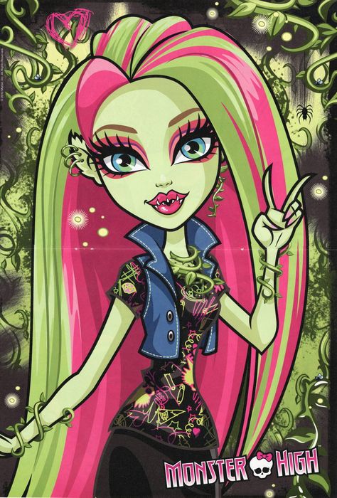 this is one badass cartoon character Monster High Magazine, Venus Poster, Venus Mcflytrap, Monster High School, Monster H, Plant Monster, Arte Monster High, Monster High Pictures, High Aesthetic