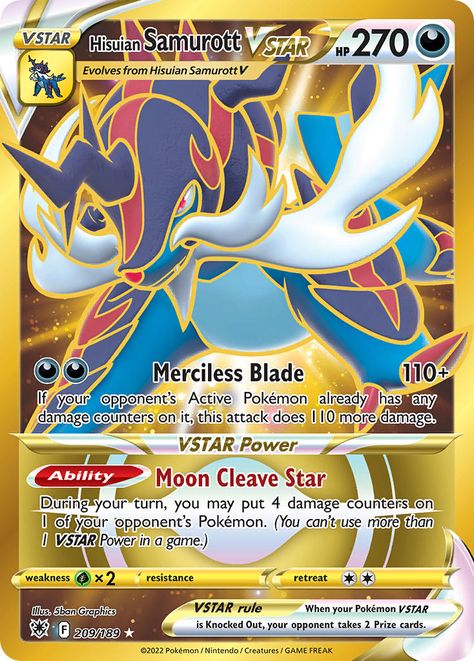 Hisuian Samurott, Shiny Pokémon, All Pokemon Cards, Kartu Pokemon, Pokemon Umbreon, Rare Pokemon Cards, Cool Pokemon Cards, Pokemon Game, Shiny Pokemon