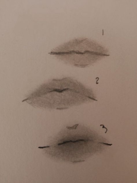 Bocas Anime, Easy Eye Drawing, Lips Sketch, Lip Drawing, Mouth Drawing, Pencil Drawings Easy, Lips Drawing, Easy Doodles Drawings, Pencil Art Drawings