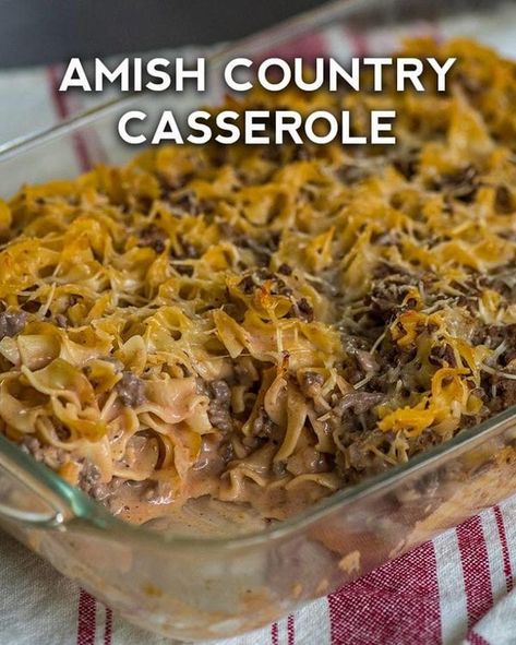 Amish Country Casserole, Country Casserole, Cooking Panda, Grandma Cooking, Canned Tomato Soup, Hearty Casseroles, Pasta Casserole, Amish Recipes, Amish Country