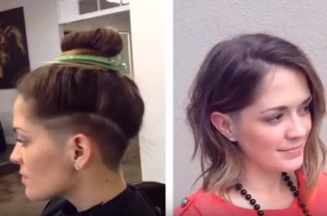 Secret Undercut For Women, Medium Undercut Hairstyles Woman, Mid Length Hair Undercut, Low Undercut Long Hair, Low Undercut Hairstyles Women, Low Undercut Women, 360 Undercut Women, Girly Undercut, Medium Undercut Hairstyles