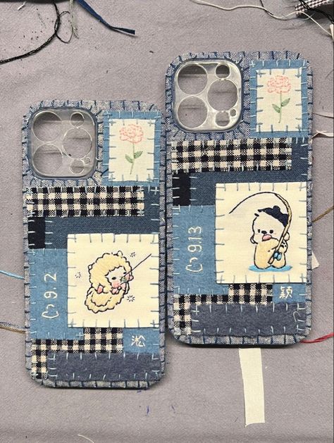 Patchwork Phone Case, Fabric Phone Case, Felt Phone Cases, Felt Phone, Diy Gadgets, Handmade Phone Case, Cover Journal, Frame Card, Iphone Wallpaper Themes