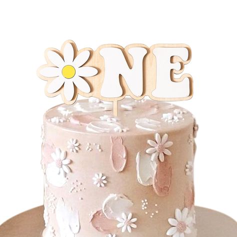 PRICES MAY VARY. ADORABLE DAISY THEME - Celebrate your little one's 1st birthday in style with our charming daisy-themed decorations. The wooden cake insert features a sweet white daisy and the letter "NE," setting the perfect tone for the celebration. Versatile Decor - These cake toppers are incredibly versatile. They are perfect for adorning the birthday cake, but they can also be used as wall or table decorations, making them a great addition to any birthday setup. UNFORGETTABLE MEMORIES - Cr Daisy Theme 1st Birthday, White Daisy Cake, Daisy Cake Topper, Retro Party Decorations, Birthday Setup, 1st Birthday Party Decor, Daisy Theme, Daisy Cake, Smash Cake Topper