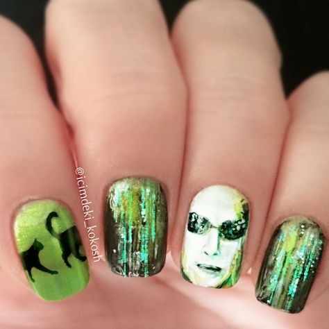 nailart > matrix Matrix Nails Design, Matrix Nail Art, Matrix Nails, Matrix Hair, Nail Art Pictures, Punk Nails, Nail Pictures, Cool Themes, Hair Nails