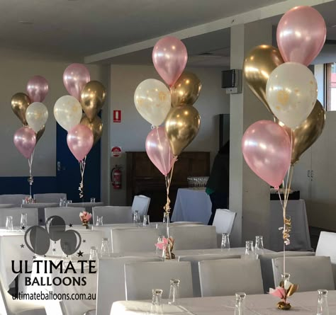 Table Balloon Decorations For Party, Birthday Table Balloons, Balloon Table Centerpieces Wedding, 21st Party Table Decorations, Balloons On Tables Party Ideas, Center Table Balloon Decor, Balloon Table Arrangements, Balloons For Table Decorations, Table Centerpieces With Balloons