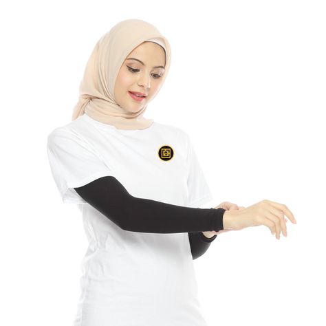 Rightbox, Manset Tangan Tebal Berkualitas/ Manset Tangan Polos/ Sarung Lengan Manset Lengan, Hand Socks, Big Sleeves, Work Uniforms, Plain Tshirt, Muslim Fashion, Hijab Fashion, Navy And White, Cotton Material