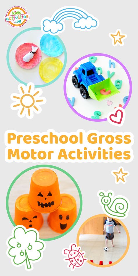 Preschool Gross Motor Activities, Preschool Gross Motor, Gross Motor Skills Activities, Number Activities Preschool, Gross Motor Activity, Activities For Preschoolers, Alphabet Games, Gross Motor Activities, Movement Activities