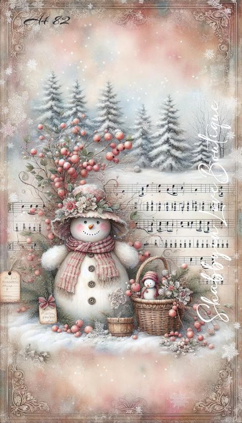 PLEASE READ FULL ITEM DESCRIPTION BEFORE YOU PLACE YOUR ORDER! Decoupage Rice Paper A4 82 Shabby Chic Vintage Pink Christmas Snowman Decoupage Paper, Decorative Image, Decoupage Designs, Paper Crafts, DIY Crafting  1 - A4 (8.27" x 11.69") Rice decoupage paper. You will receive 1 - A4 rice decoupage paper with 1 print on it. Printed on the highest quality paper available on the market today. Rice paper has been used for decades in arts and crafts with decoupage. Torn edges will blend beautifully into a background. You should start with a white or light colored background to make the colors appear brighter and more vivid.  The best paper to use in the decoupage technique. Perfect for both beginners and advanced users. Very thin and light and naturally white. It contains typical, clearly visi Vintage Pink Christmas, Decoupage Rice Paper, Shabby Chic Vintage, Whimsical Christmas, Christmas Scenes, Marianne Design, Christmas Paintings, Christmas Box, Decoupage Paper