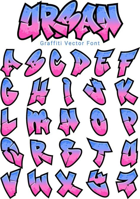 Cute Designs For Projects, Graphity Fonts, Graphitis Letters, Fonts Bubble, Graffiti Name, Graffiti Alphabet Styles, Graffiti Lettering Alphabet, Graffiti Art Letters, Bubble Font