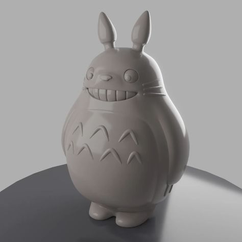 Download STL file TOTORO • 3D print object • Cults Totoro Toy, 3d Printing Ideas, 3d Printing Art, Classic Anime, My Neighbor Totoro, Hayao Miyazaki, 3d Artist, Clay Ideas, Miyazaki