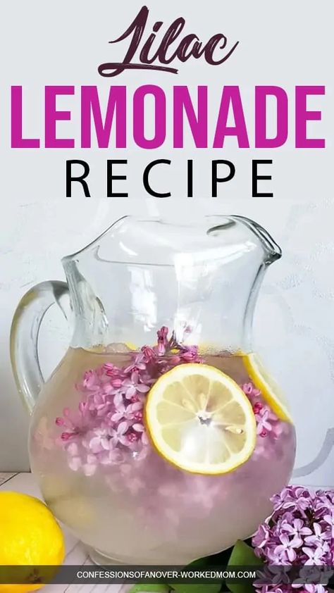 Lilac Lemonade, Floral Drink, Peppermint Syrup, Edible Flowers Recipes, Foraging Recipes, Lavender Lemonade, Lemonade Drinks, Iced Tea Recipes, Lemonade Recipe