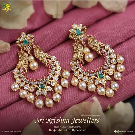 beautiful diamond neckles Chandbalis Earrings Gold Latest, Gold Jhumkas Latest Designs, Earrings Gold Chandbali, Ear Rings Buttalu Latest, Latest Model Ear Rings Gold, New Model Earrings Gold Latest, Jumkas Gold Indian Bridal Latest, Latest Beads Jewellery Designs Indian, Chandbali Earrings Gold Latest Designs