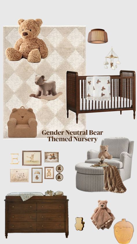 Teddy Bear Nursery Theme, Bear Themed Nursery, Teddy Bear Room, Bear Nursery Theme, Teddy Nursery, Baby Bear Nursery, Nursery Themes Neutral, Teddy Bear Nursery, Baby Nursery Inspiration