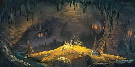 dragon's hoard by Fantasy Art, via Flickr Dragon Hoard, Dragon Cave, Home Brewery, Dnd Dragons, Heroic Fantasy, Computer Game, Landscape Concept, Treasure Planet, Computer Games