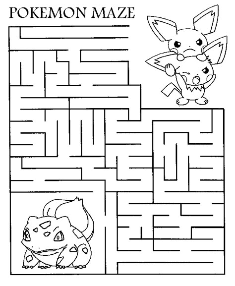 Hello Pokemon fans - ehre is a printable maze for you all to print out and complete - you can even color it in - so go and get your crayons... Pokemon Maze, Pokemon Party Invitations, Pokemon Printables, Pokemon Themed Party, Pikachu Coloring Page, Printable Mazes, Pokemon Craft, Pokemon Birthday Party, Pokemon Theme