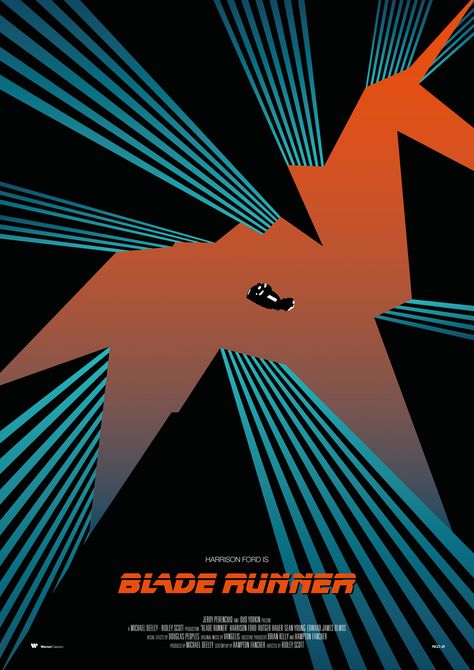 Unofficial poster for Harrison Ford’s Blade Runner (1982). [This post also probably hangs on the walls of the Braxton arcade!] Posters Harry Potter, Blade Runner Poster, Blade Runner Art, Blade Runner 1982, Japanese Poster Design, New Retro Wave, Blade Runner 2049, Movie Posters Design, Minimal Poster