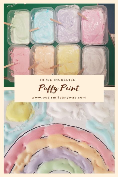 Simple Three Ingredient Puffy Paint for use with Pre-School Kids - a fantastic idea for any EYFS classroom and plenty of puffy fun! Creative Area Eyfs, Early Years Teacher, Outdoor Learning Activities, Eyfs Classroom, Senses Activities, Area Activities, Creative Area, Eyfs Activities, Beading For Kids