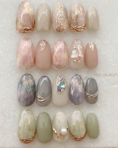 Japanese Nail Design, Japan Nail, Korean Nail, Korean Nail Art, Fake Nails Designs, Art Deco Nails, Gel Nail Art Designs, Korean Nails, Japanese Nail Art